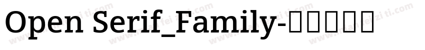 Open Serif_Family字体转换